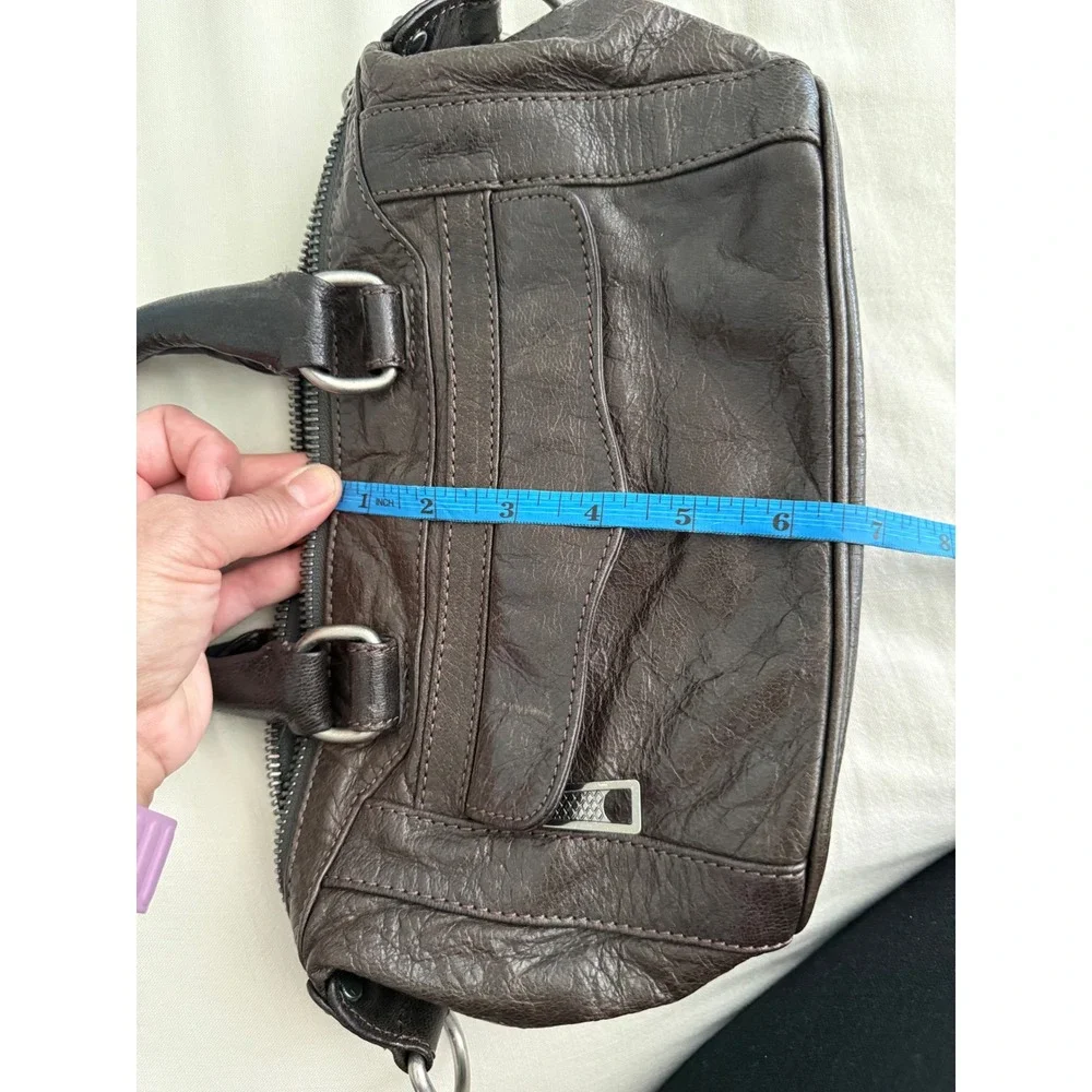 Rebecca Minkoff Brown Leather Mini Satchel Y2K Moto Indie Sleaze Handbag